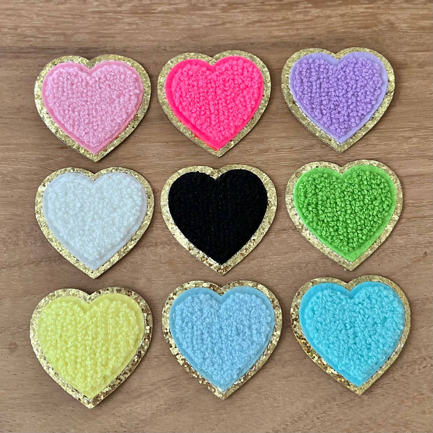 Chenille Heart Patch | Self Adhesive Patches