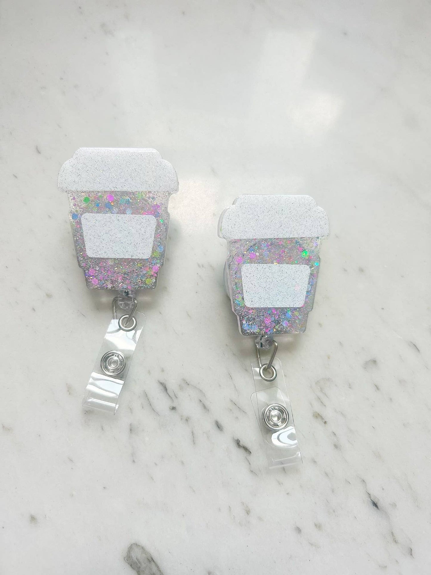 Glitter Badge Reel: Coffee Cup