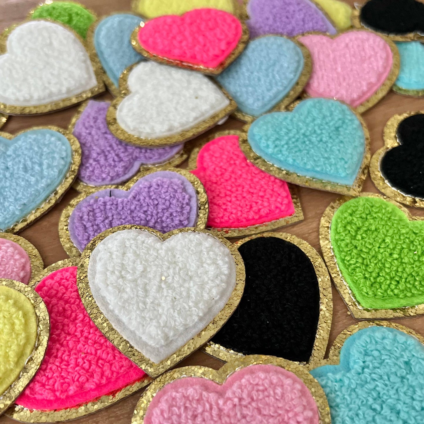 Chenille Heart Patch | Self Adhesive Patches