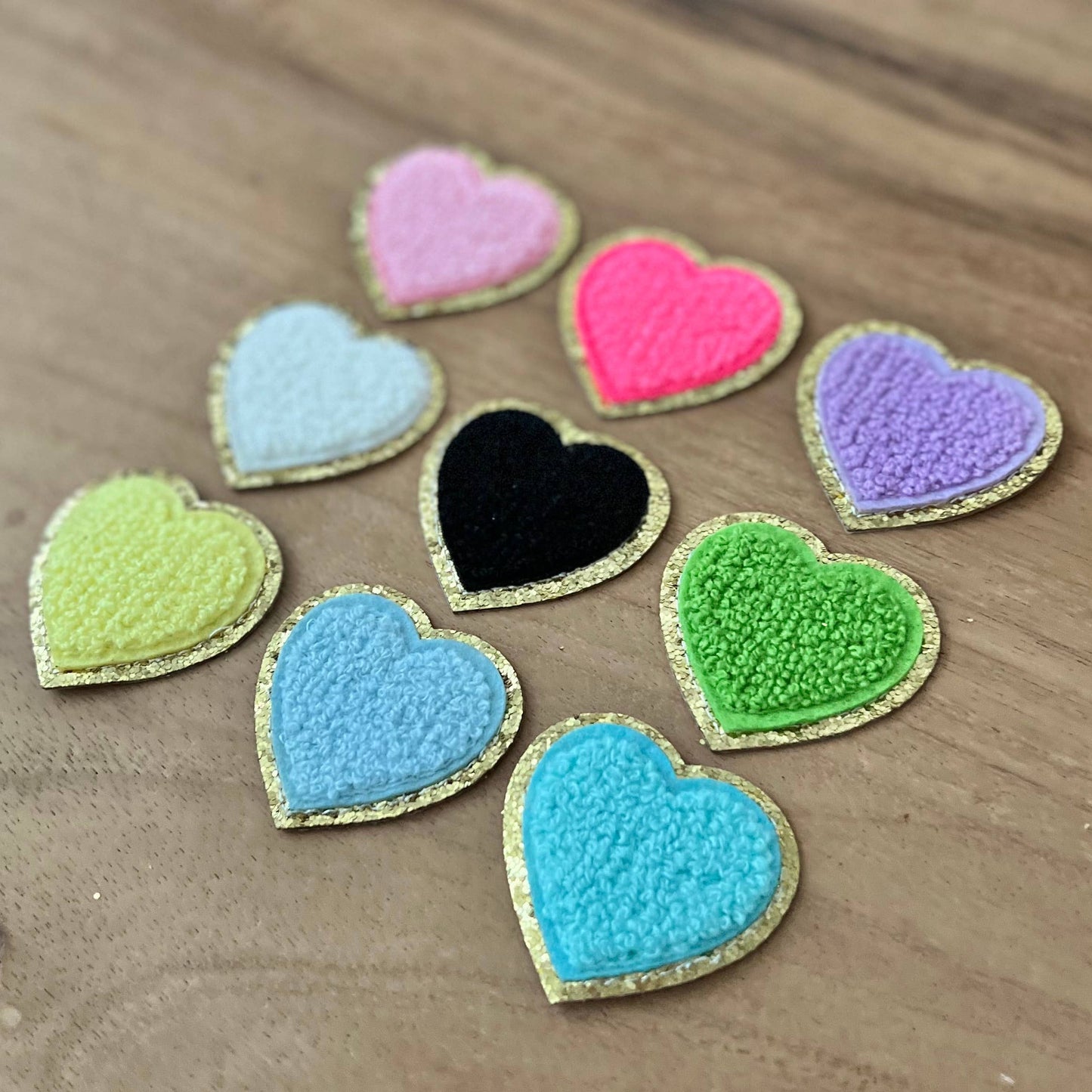Chenille Heart Patch | Self Adhesive Patches