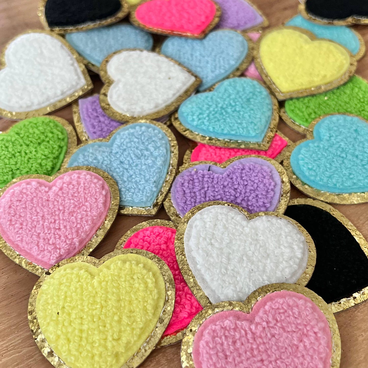 Chenille Heart Patch | Self Adhesive Patches