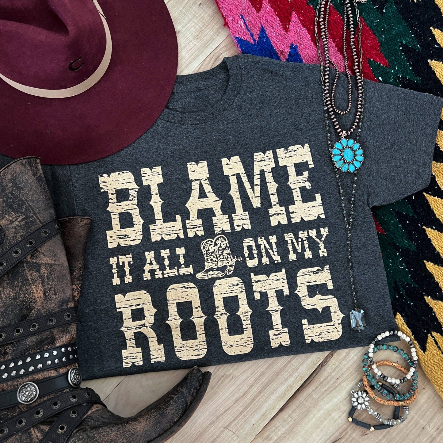 Blame It All On My Roots Soft Graphic Tee