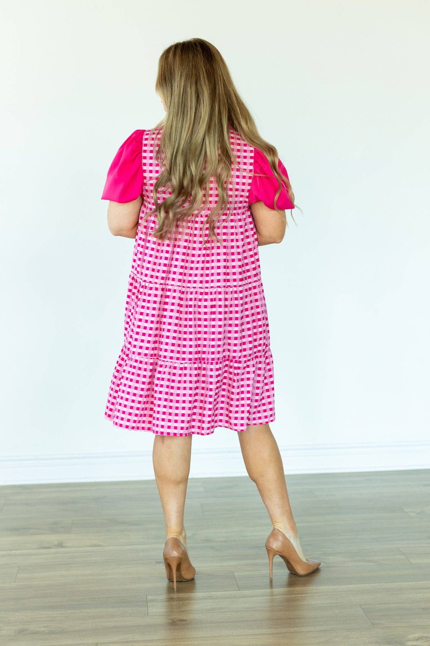 Pink Button-Up Dress