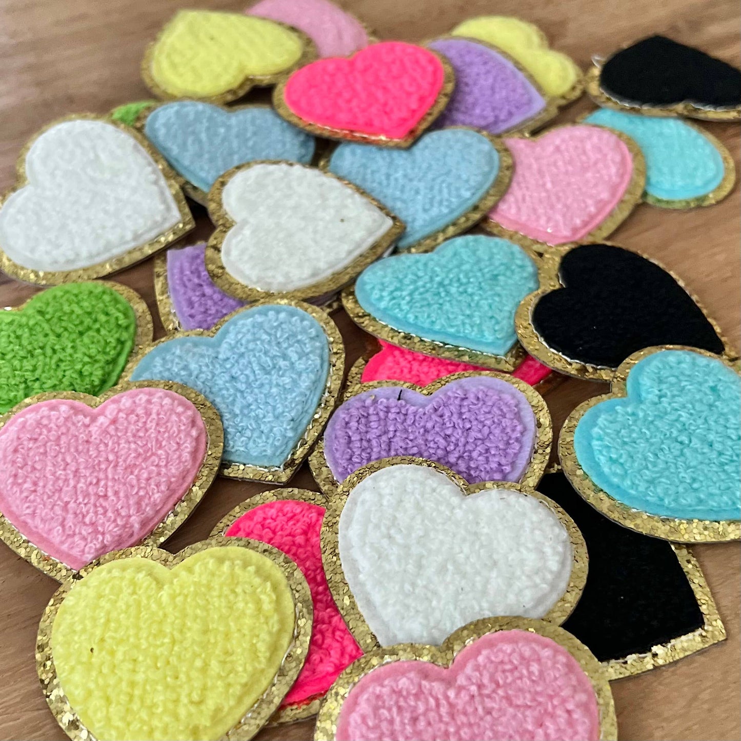 Chenille Heart Patch | Self Adhesive Patches