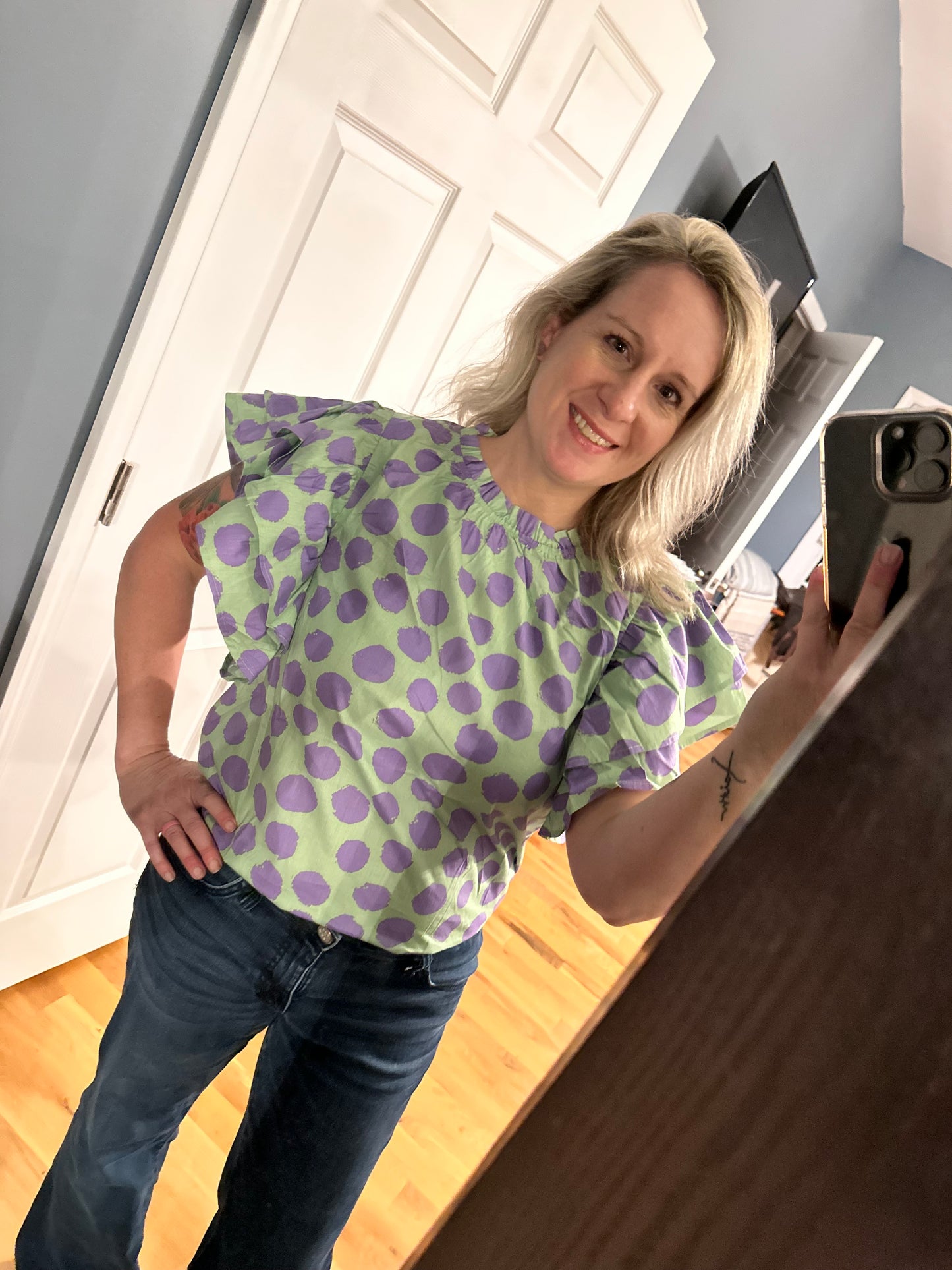 Ruffle Sleeve Top