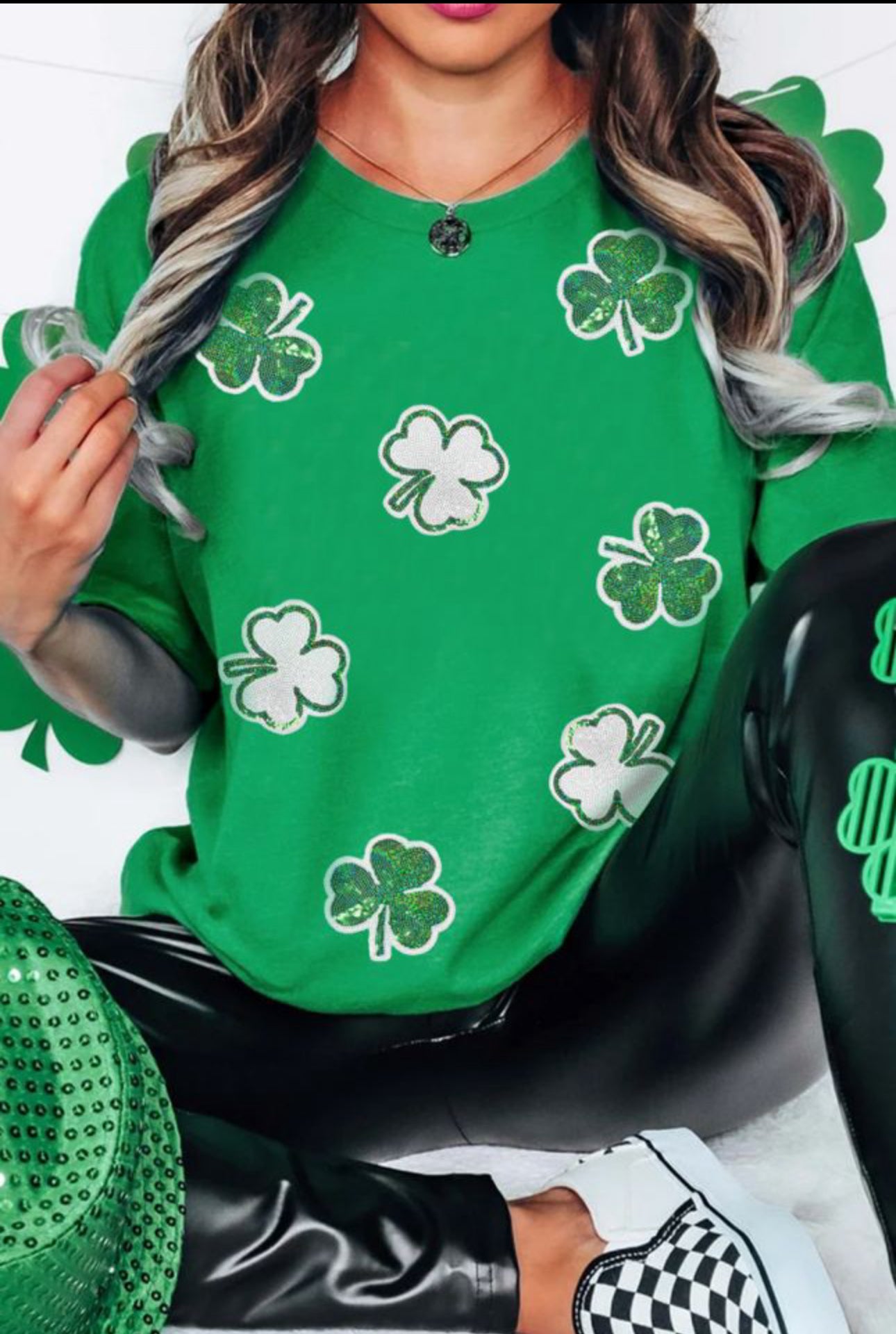 St. Patricks Sequin Short Sleeve