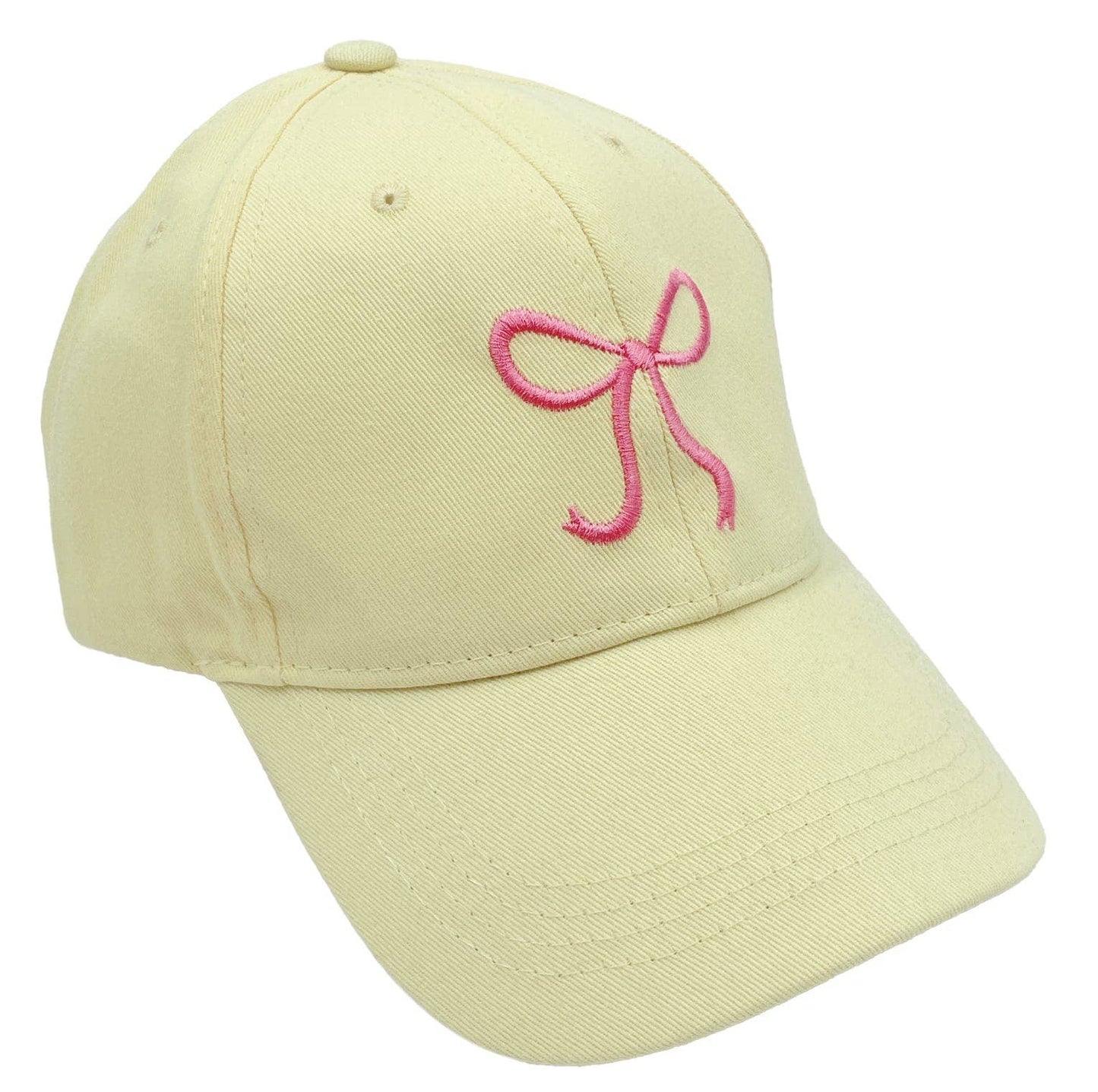 Embroidered Ribbon/Bow Design Baseball Cap