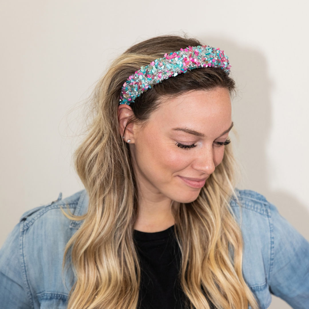 All That Glitters Headband - Bubblegum