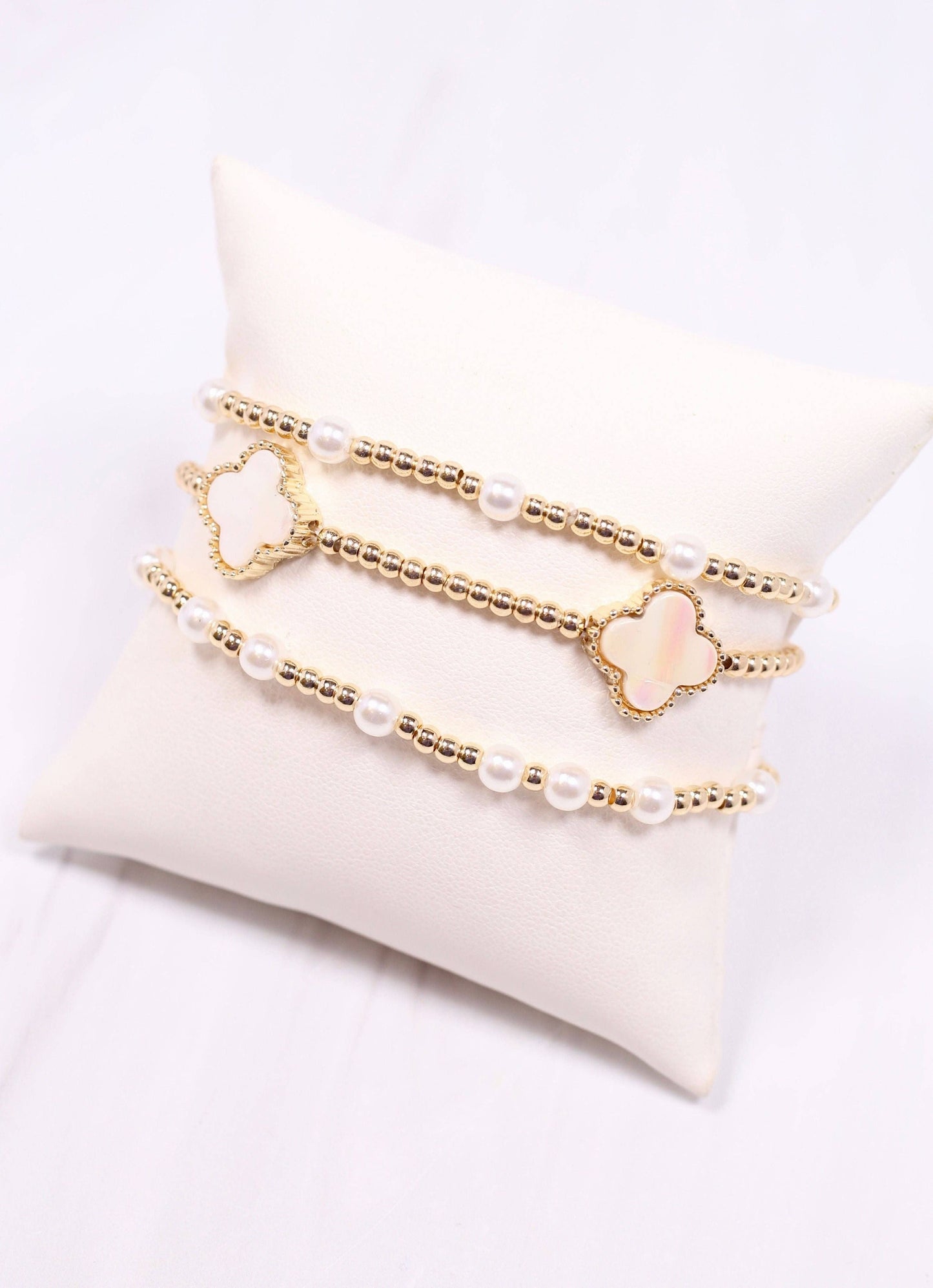 Barnes Clover Bracelet Set GOLD