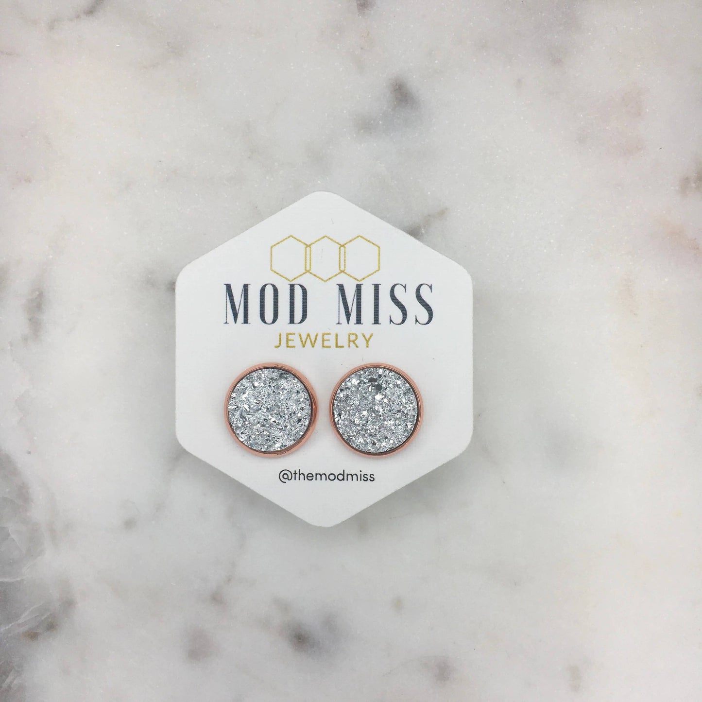 Druzy Stud Earrings