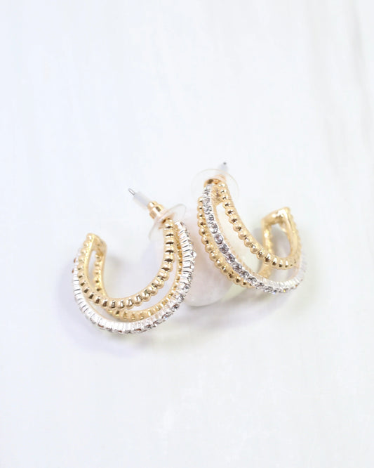 Three Line Hoop Earrings