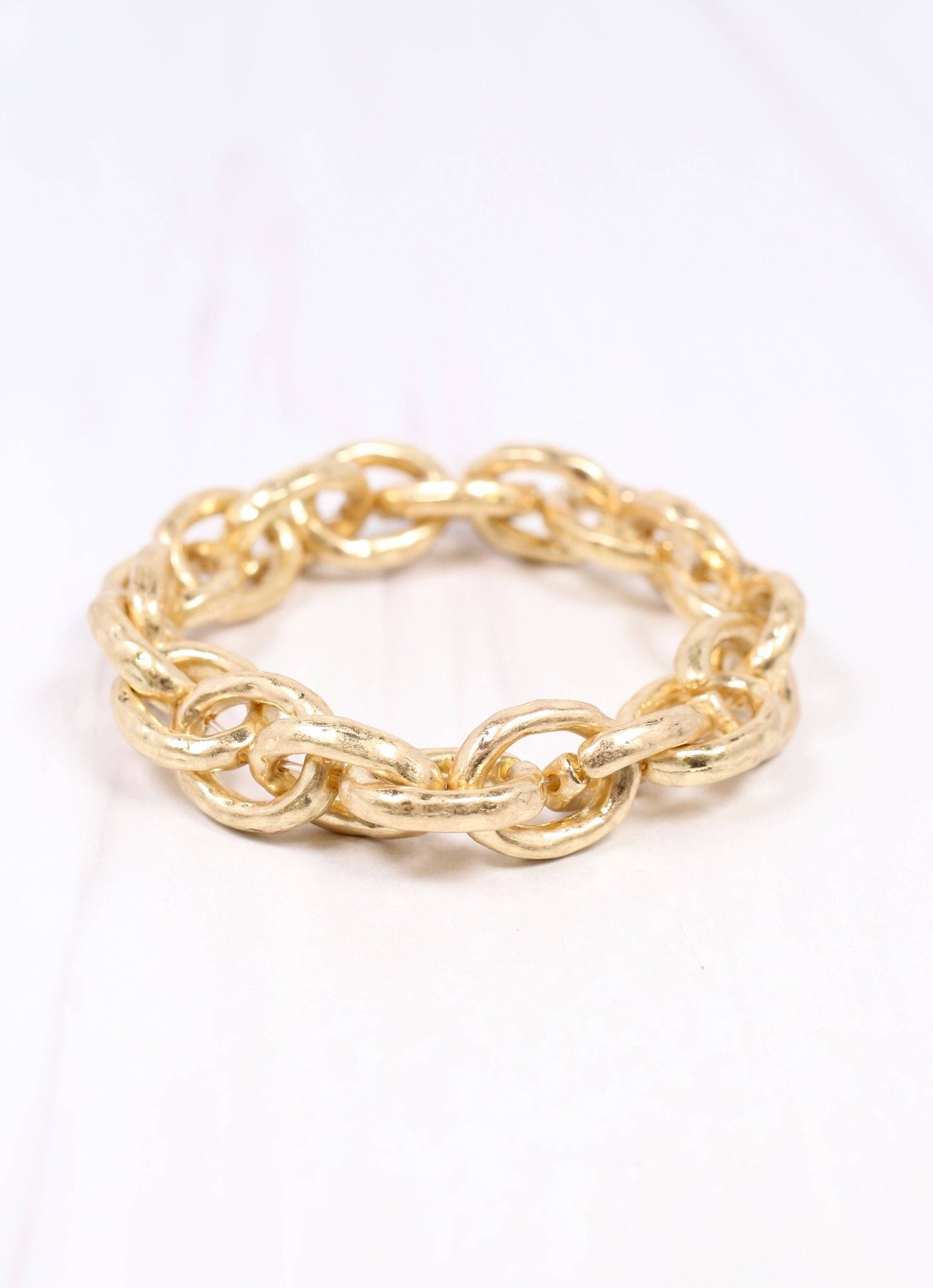 Brooke Stretch Bracelet WORN GOLD