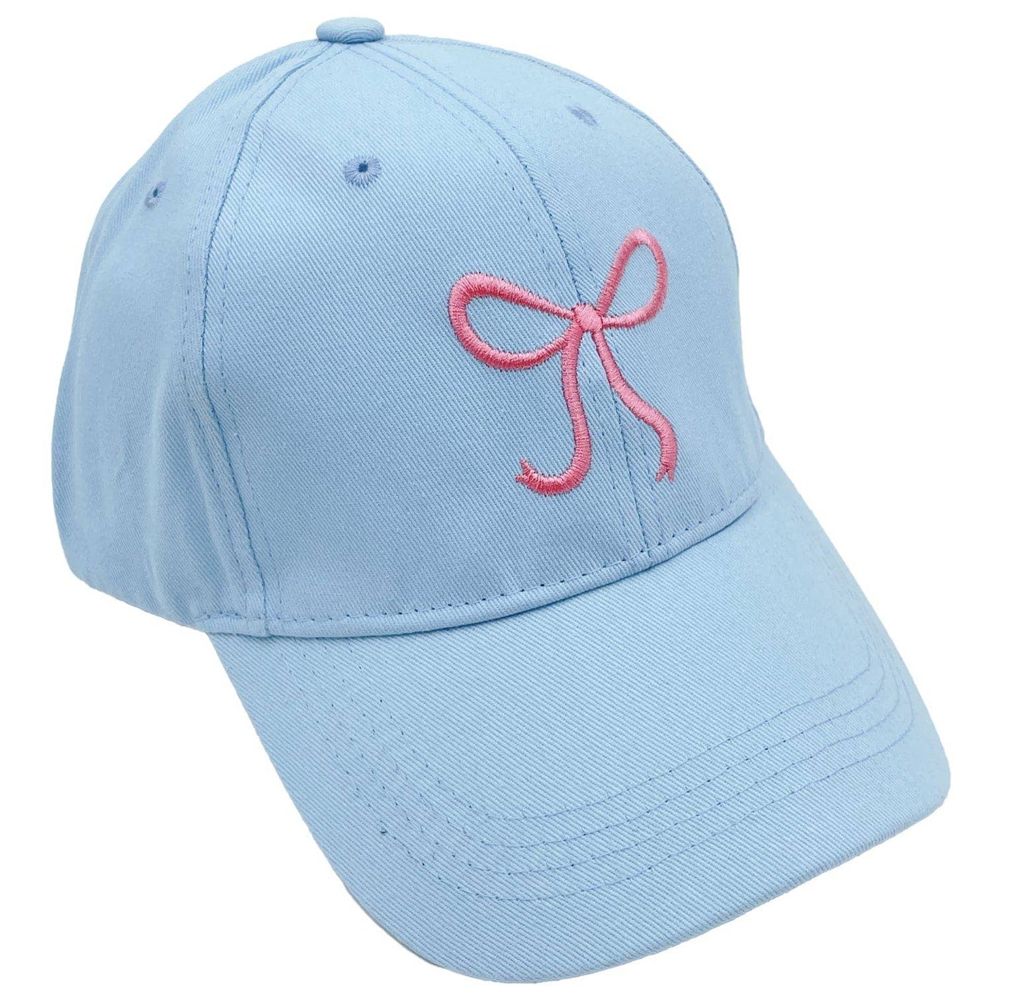 Embroidered Ribbon/Bow Design Baseball Cap