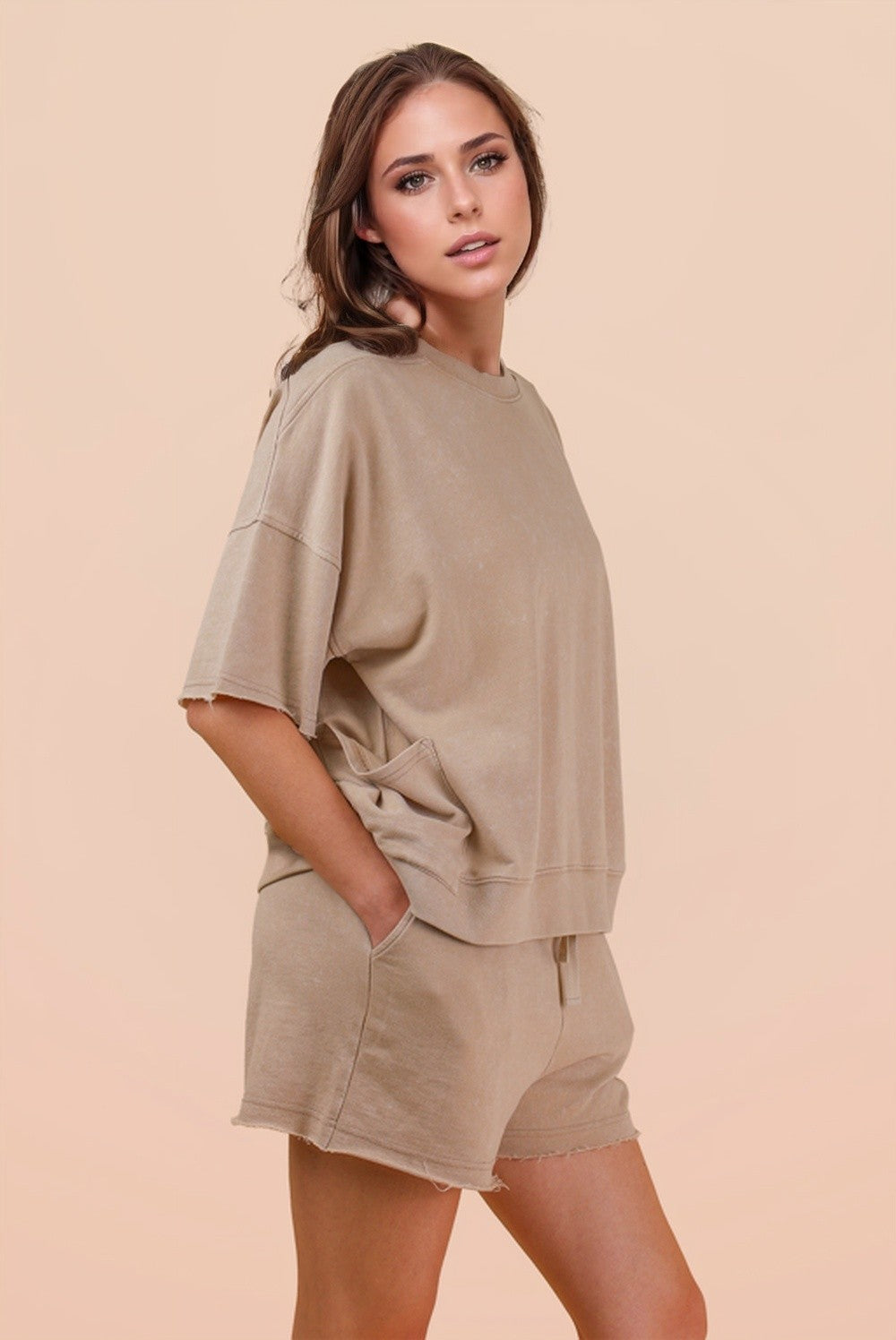 Short Sleeve Set- Oversized Top