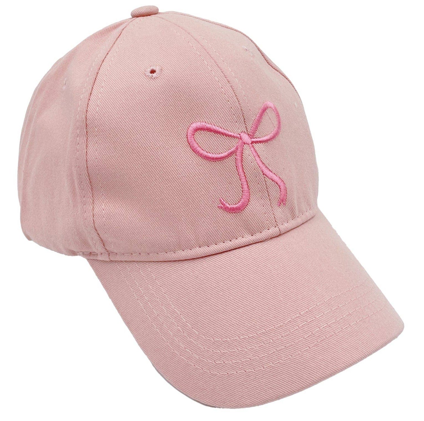 Embroidered Ribbon/Bow Design Baseball Cap