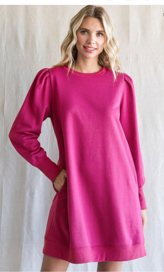 Pink Long Sleeve Dress