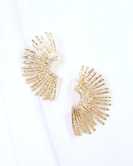 Fan Post Earrings