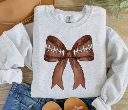 Football Bow Sweatshirt