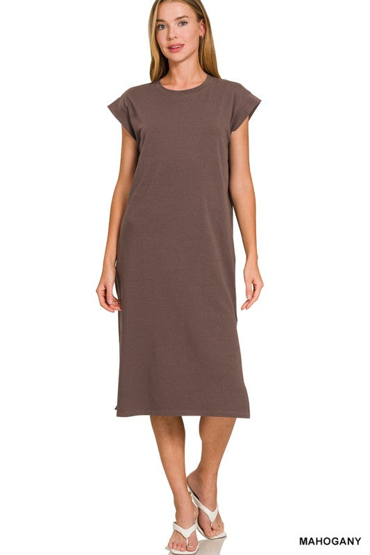 Short Sleeve Midi Dress