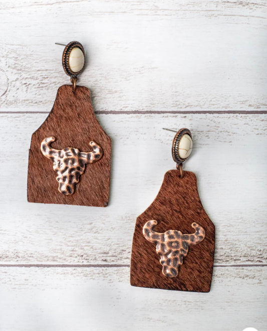 Cattle Tag Earrings