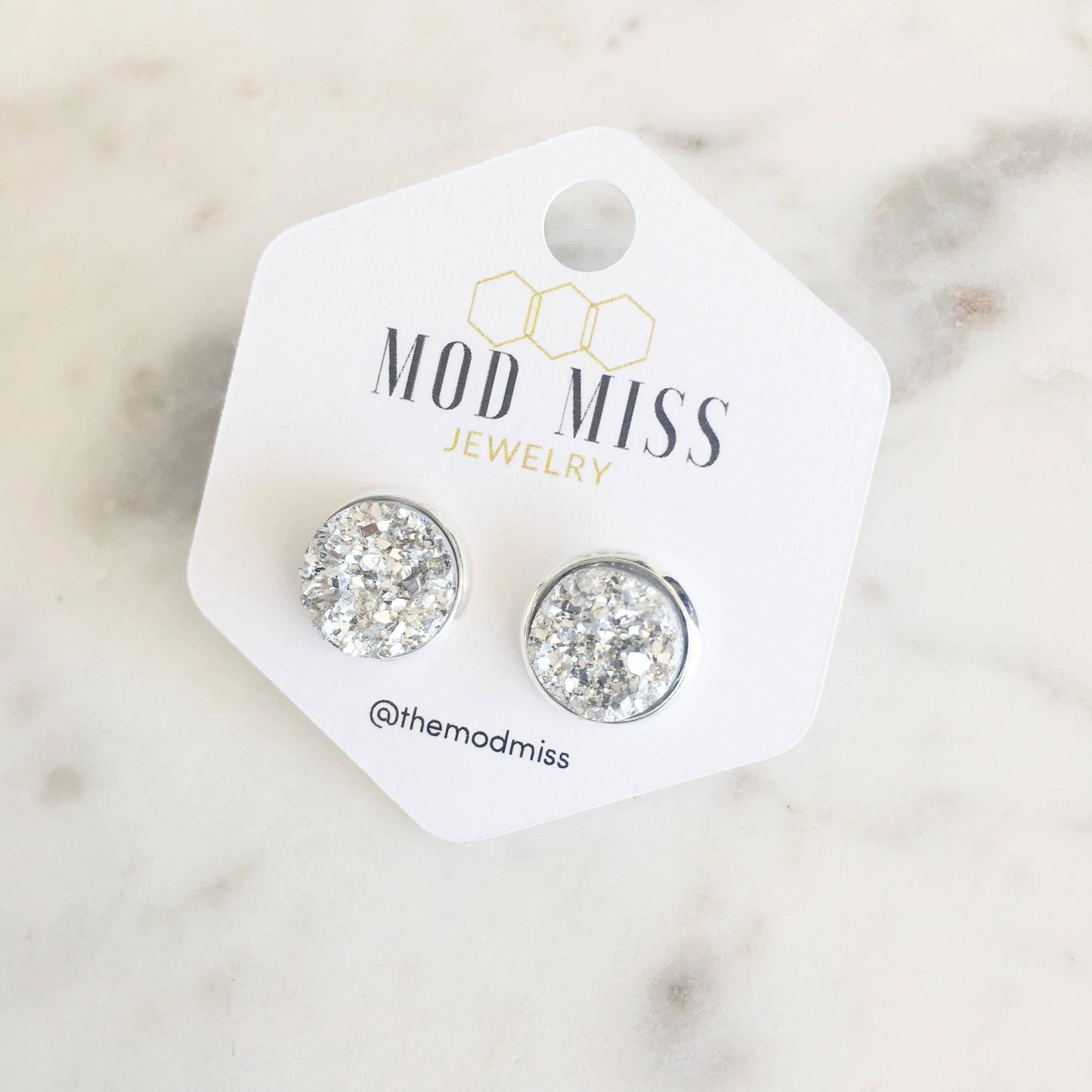 Druzy Stud Earrings