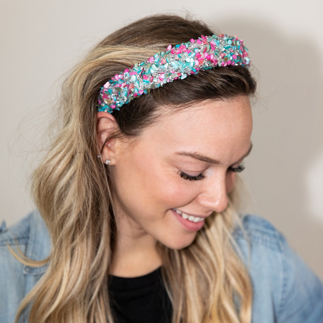 All That Glitters Headband - Bubblegum