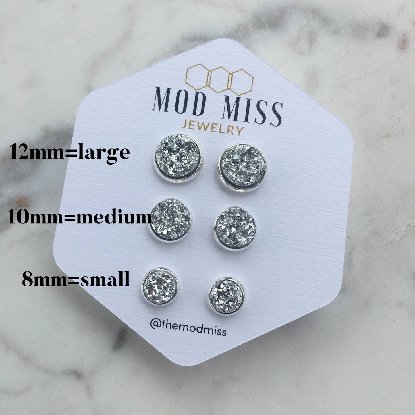 Druzy Stud Earrings