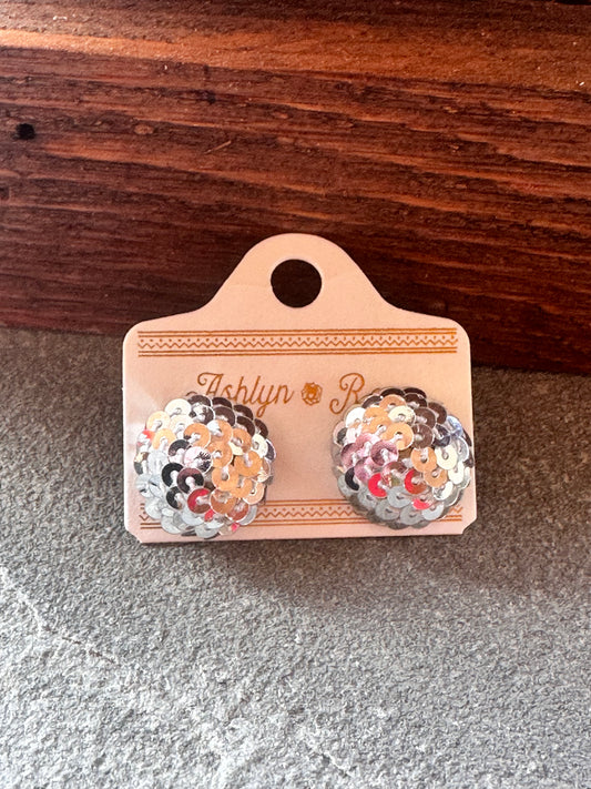 Sequin Stud Earrings